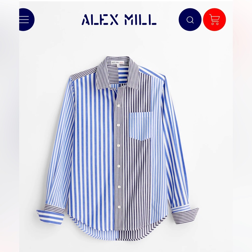 Alex Mill mixed stripe shirt